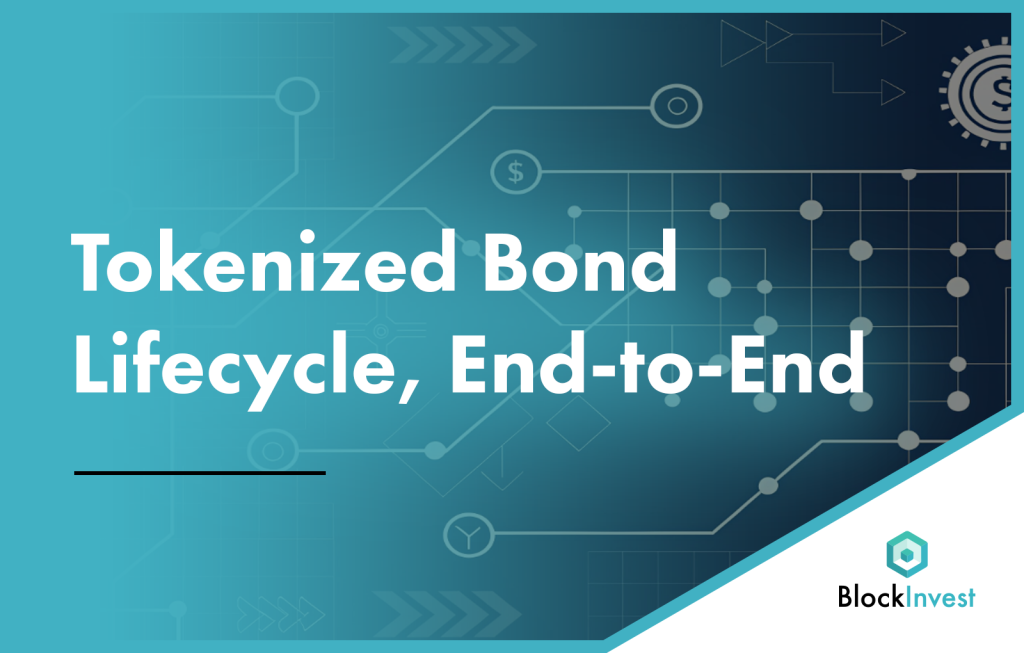 Visual of tokenized bond lifecycle and digital infrastructure